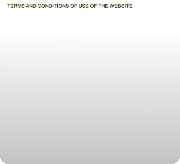 TERMS AND CONDITIONS OF USE OF THE WEBSITE